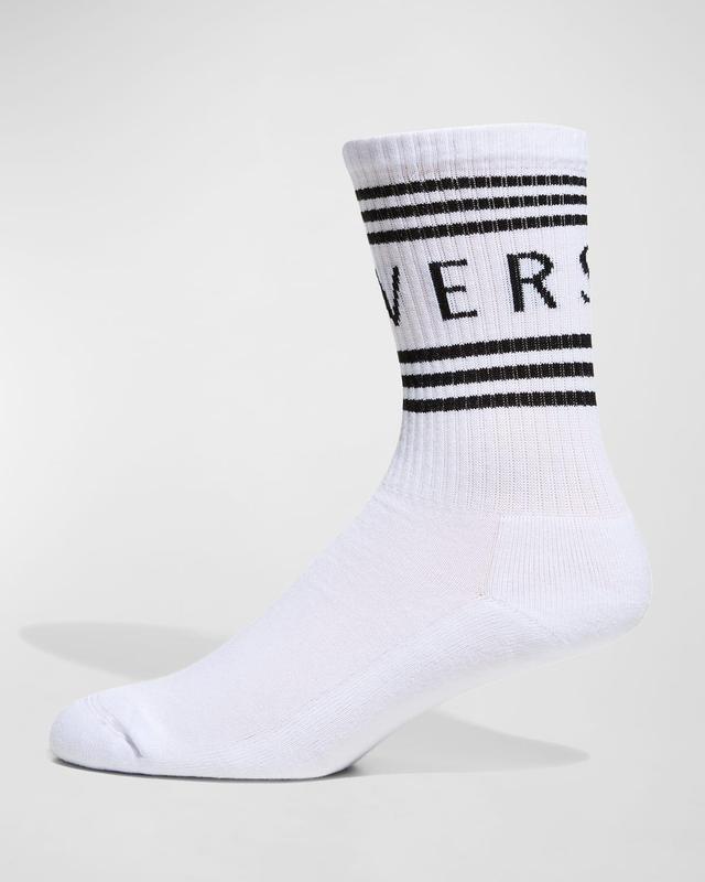 Mens Athletic Band Logo Crew Socks Product Image