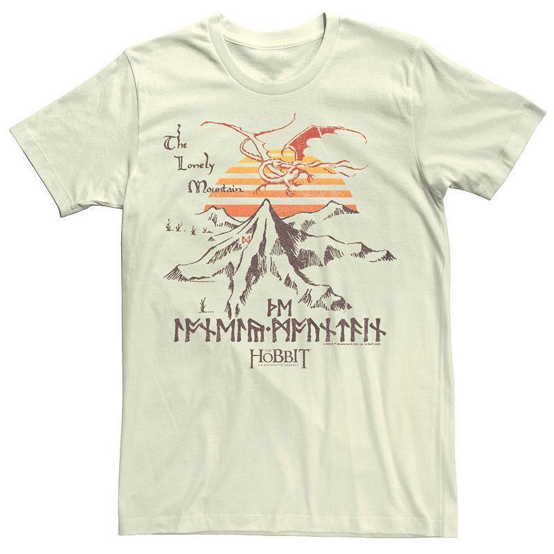 Mens The Hobbit Lonely Mountain Draw Tee Natural Product Image