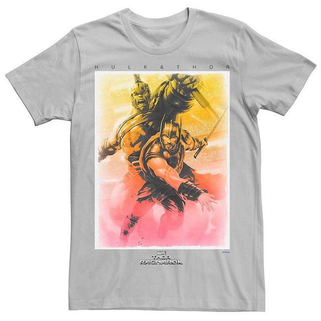 Mens Marvel Thor Ragnarok Tropical Gradient Hulk Poster Tee Product Image