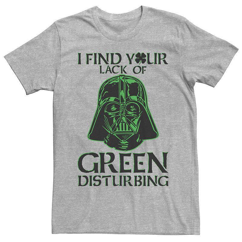 Mens Star Wars Vader Lack Of Green Disturbing Tee Athletic Grey Product Image