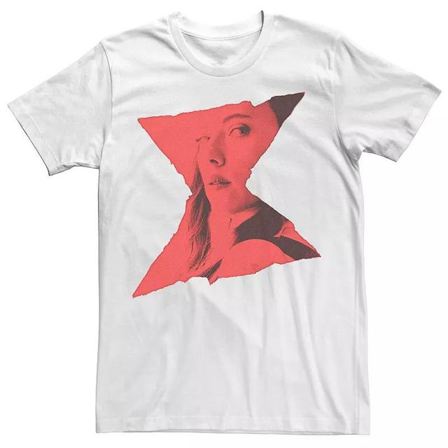 Mens Marvel Black Widow Portrait Logo Overlay Tee Product Image