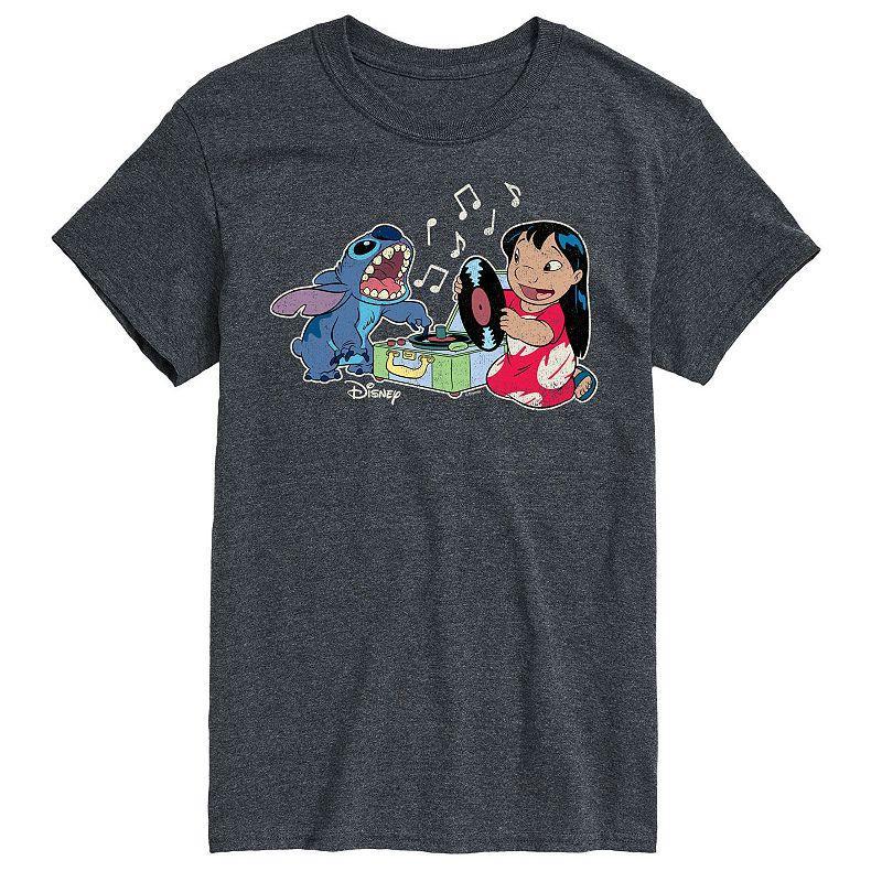 Disneys Lilo & Stitch Big & Tall Record Player Graphic Tee, Mens Product Image