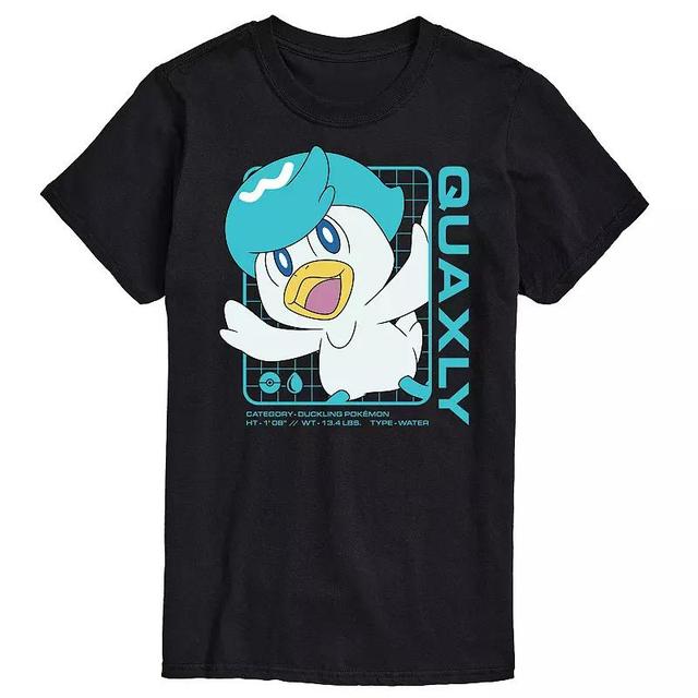 Big & Tall Pokemon Quaxly Stats Graphic Tee, Mens Product Image