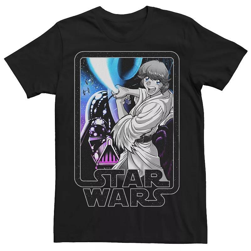 Big & Tall Star Wars Luke Skywalker Anime Style Graphic Tee, Mens Product Image