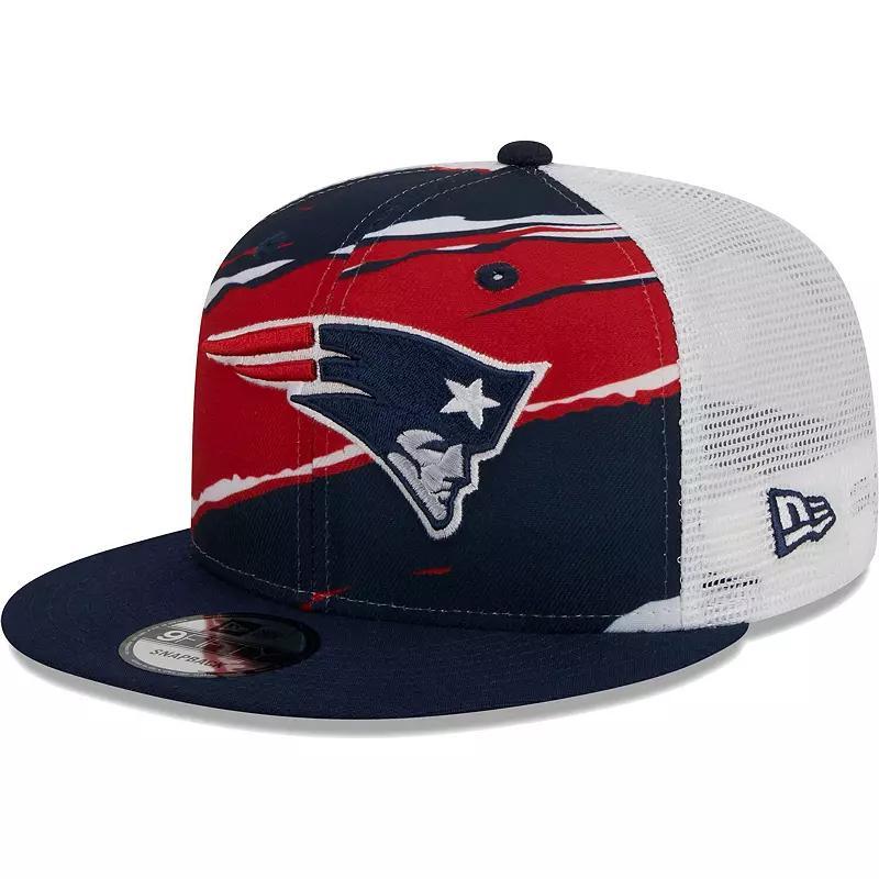 Mens New Era Navy New England Patriots Tear Trucker 9FIFTY Snapback Hat Product Image