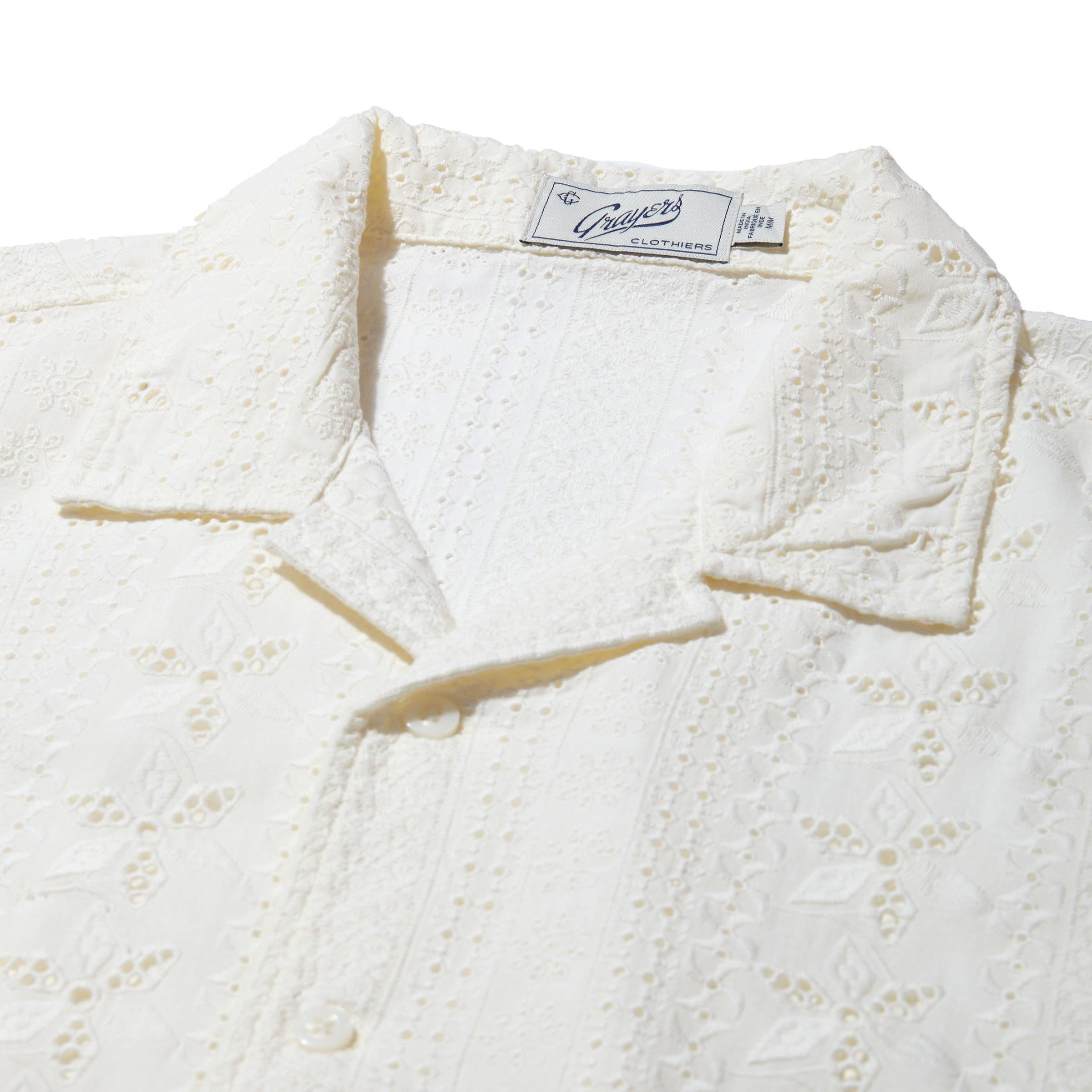 The Resort Embroidered Shirt - Ecru Product Image