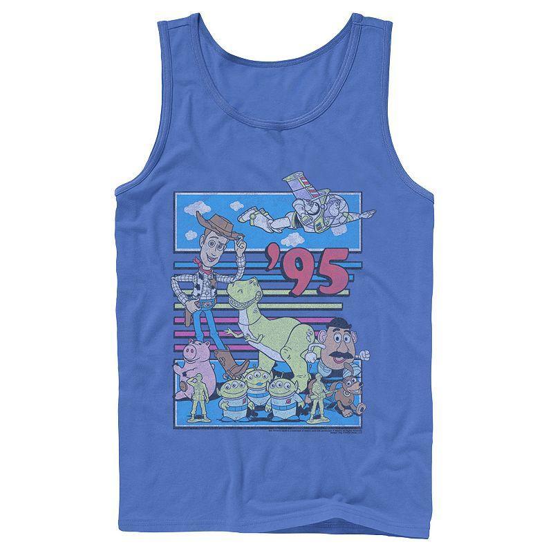 Disney / Pixars Toy Story Mens 95 Retro Distressed Colorful Tank Top Grey Product Image