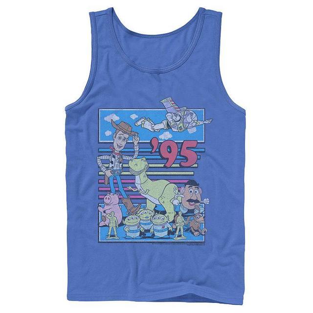 Disney / Pixars Toy Story Mens 95 Retro Distressed Colorful Tank Top Grey Product Image