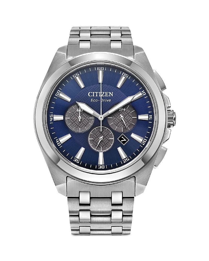 Men's Citizen Eco-DriveÂ® Classic Chronograph Watch with Blue Dial (Model: Ca4510-55L) Product Image