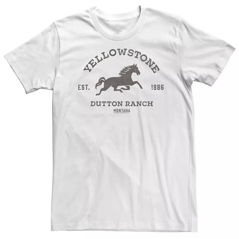 Big & Tall Yellowstone Dutton Ranch Montana Horse Logo Tee, Mens Product Image