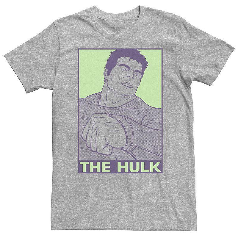 Big & Tall Marvel Avengers Endgame Hulk Pop Art Tee, Mens Athletic Grey Product Image