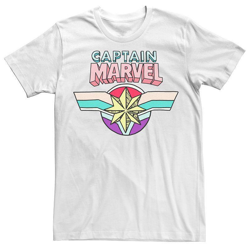 Mens Marvel Captain Marvel Cartoon Style Logo Tee Product Image