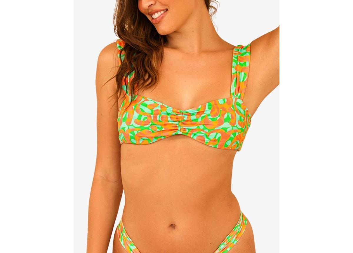 Dippin Daisys Womens Eco Eternal Cinched Bikini Top - Orangearge Product Image