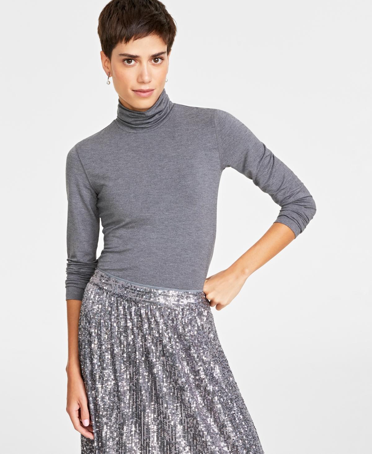 On 34th Womens Modal Long Sleeve Turtleneck, Created for Macys Product Image