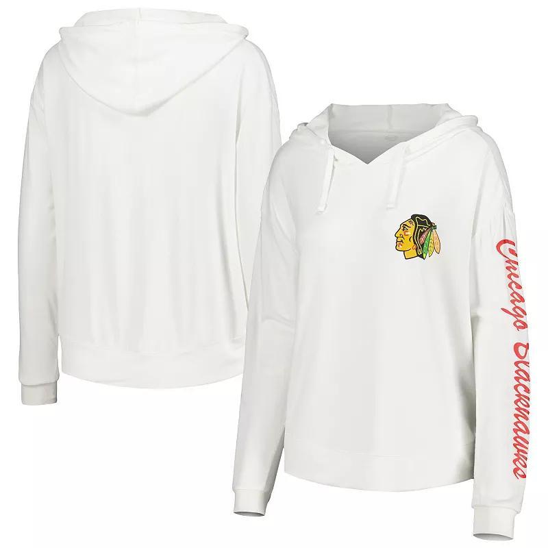 Womens Concepts Sport Chicago Blackhawks Accord Hacci Long Sleeve Hoodie T-Shirt Product Image