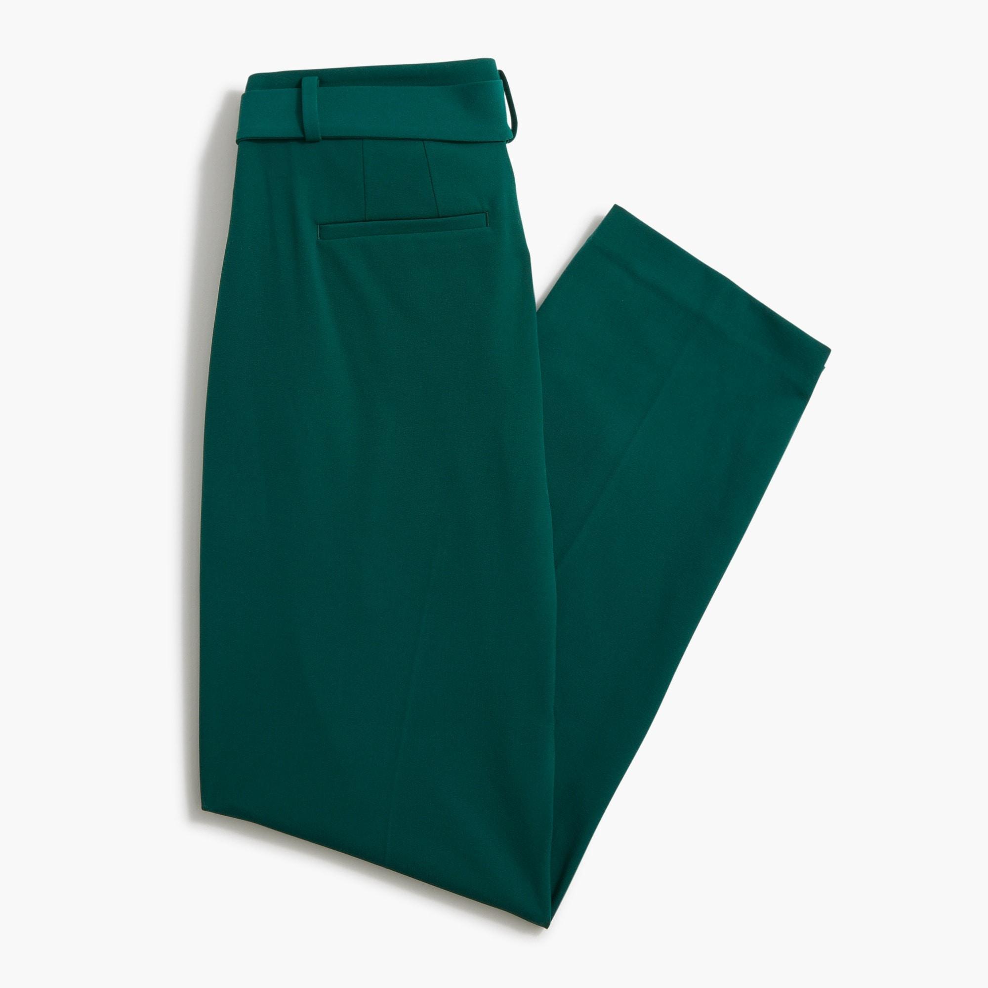 Belted straight-leg trouser pant Product Image