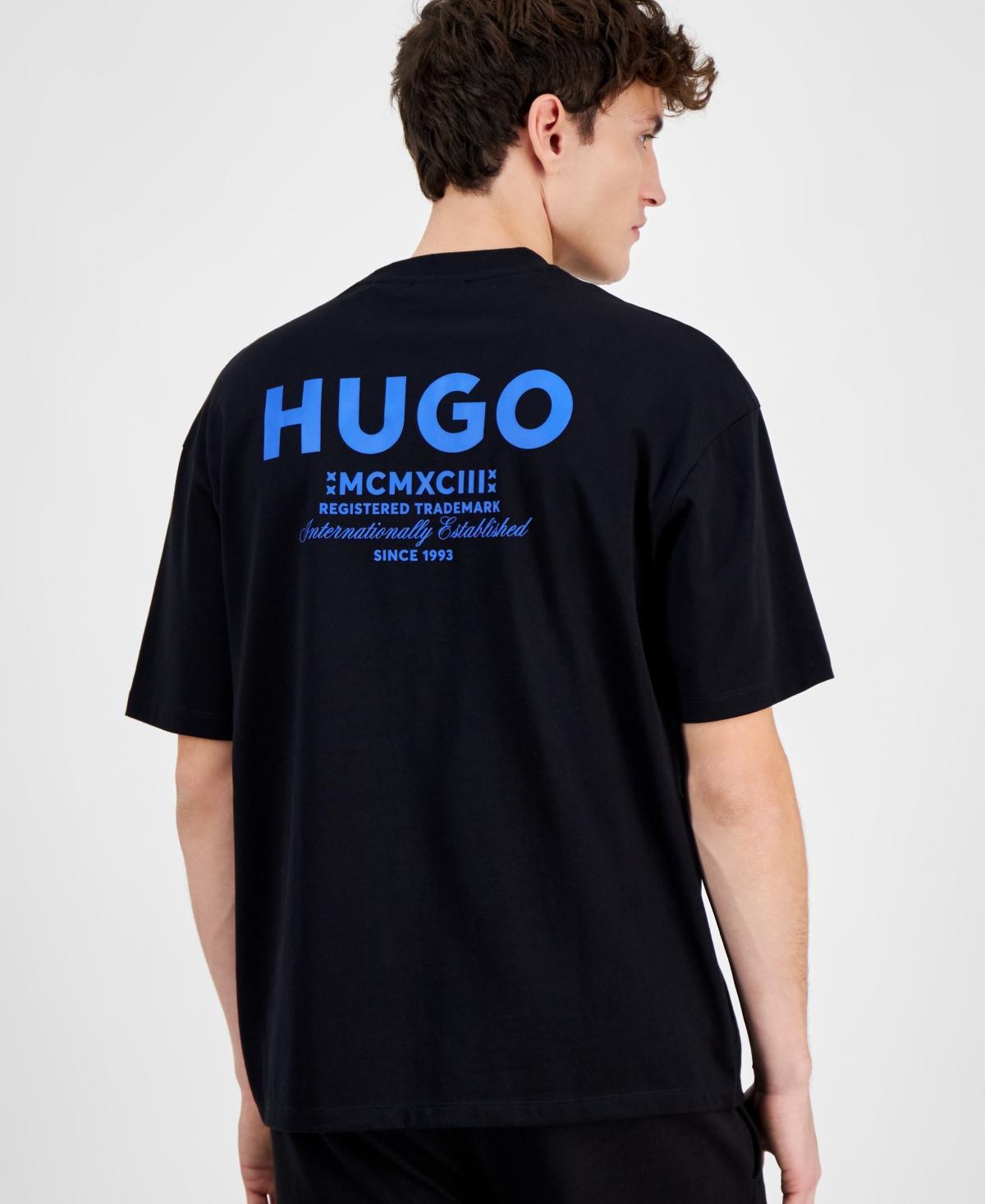 HUGO BOSS Hugo By  Men's Nalono Loose-fit Logo Graphic T-shirt In Black Product Image