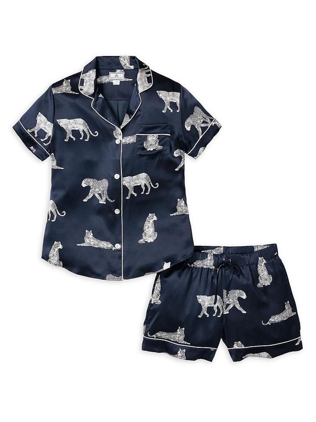 Silk Panthere De Nuit Shorts Pajama Set Product Image