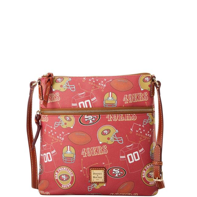 Dooney & Bourke Womens NFL 49ers Crossbody Coated Cotton Shoulder Bag in Red Product Image