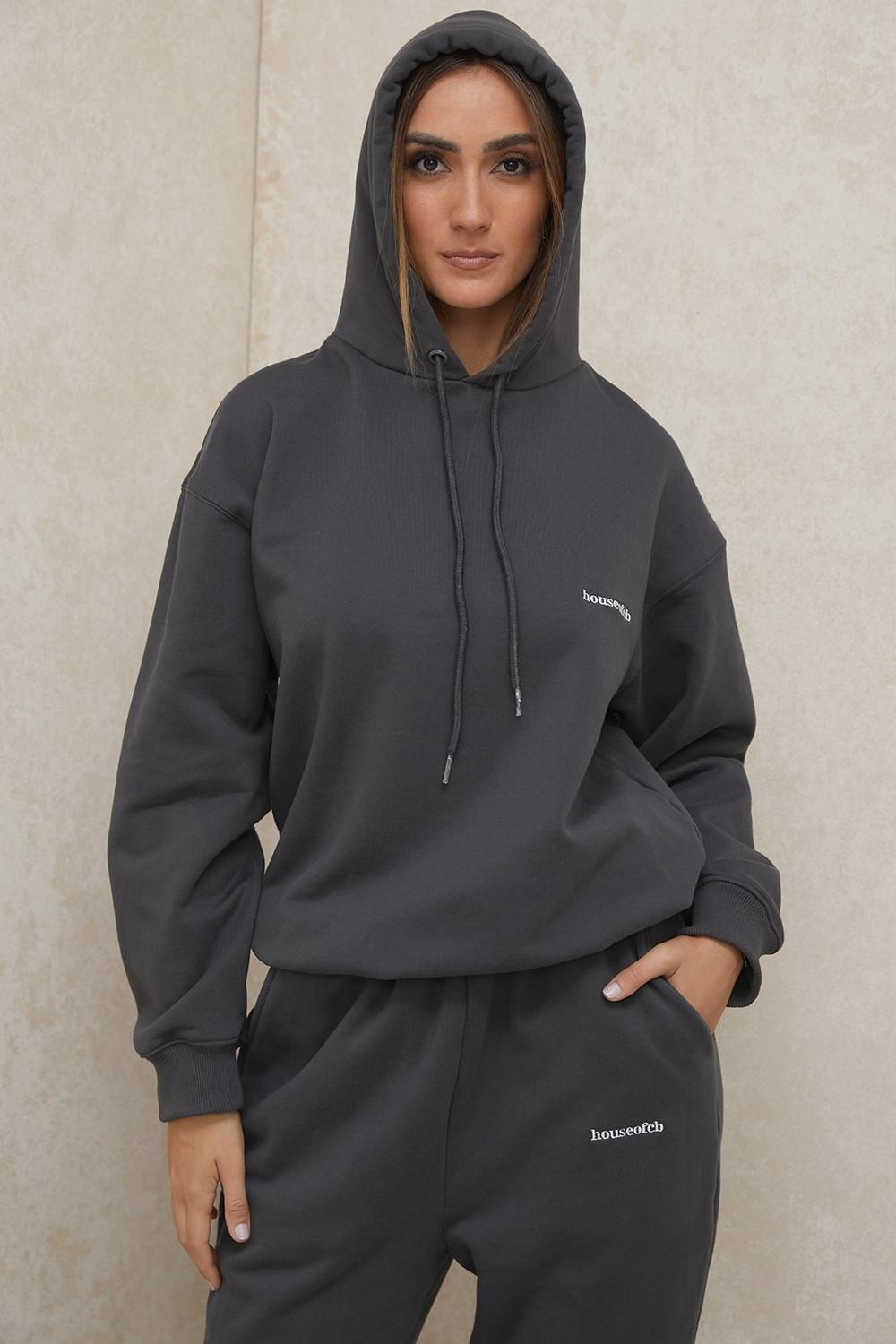 Halo Charcoal Oversized Hoodie Product Image