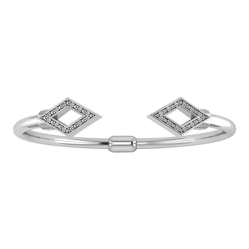 Sterling Silver Diamond Accent Bangle Bracelet, Womens Product Image