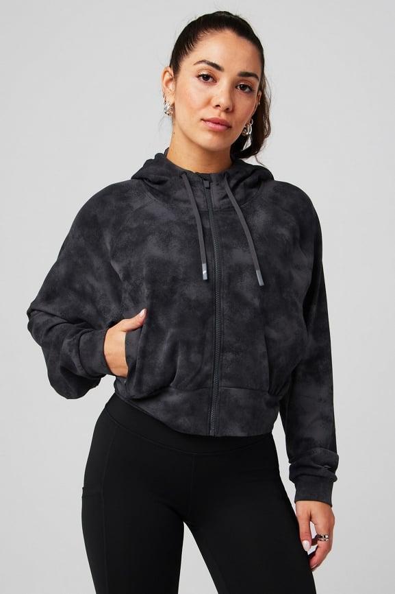 Cold Weather Full-Zip Cropped Hoodie Product Image