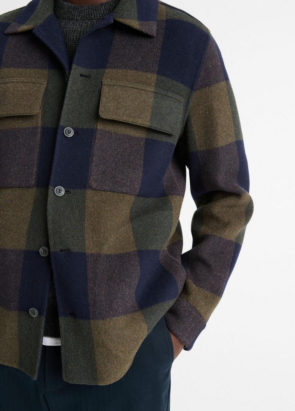 Plaid Splittable Shirt Jacket Product Image