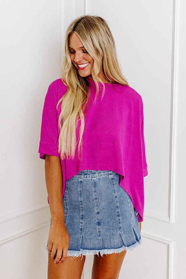 One Way Ticket Shift Top in Berry Product Image