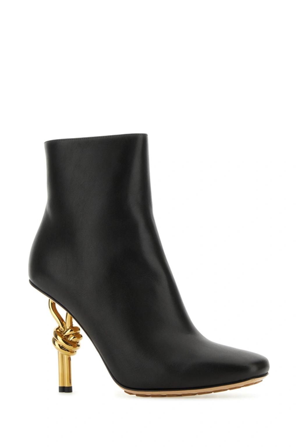 Knot High Heel Booties In Black product image