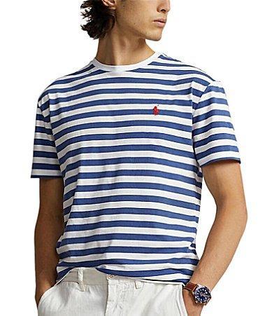 Polo Ralph Lauren Classic Fit Striped Jersey Short Sleeve T-Shirt (Multicolor) Men's Short Sleeve Knit Product Image