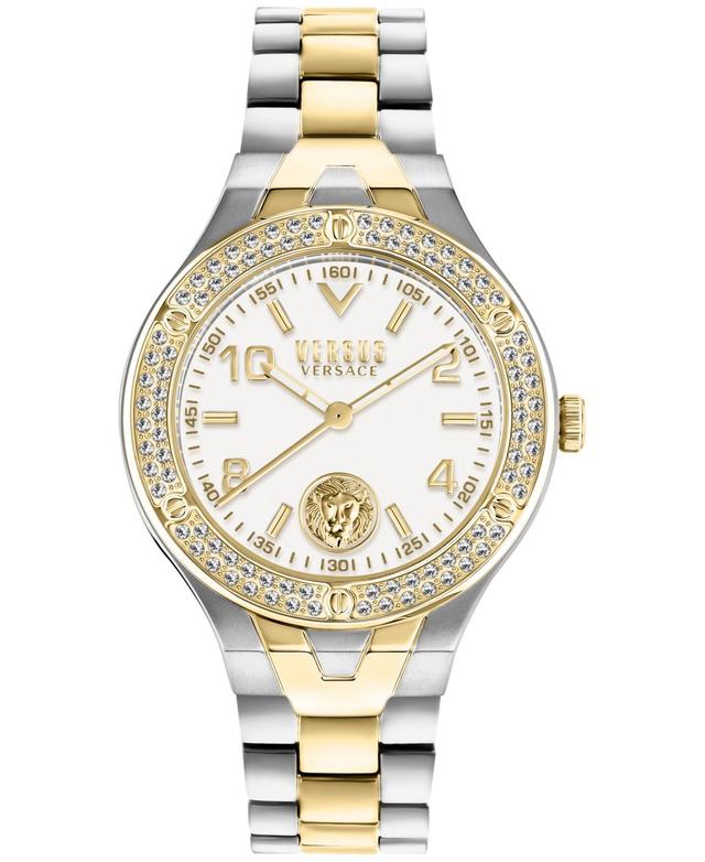 Versace Versus Versace Womens Vittoria Crystal Analog Two Tone Stainless Steel Bracelet Watch Product Image