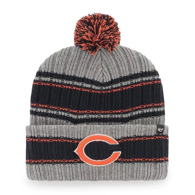 Mens 47 Graphite Chicago Bears Rexford Cuffed Knit Hat with Pom Product Image