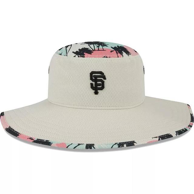 Mens New Era Natural San Francisco Giants Retro Beachin Bucket Hat Product Image