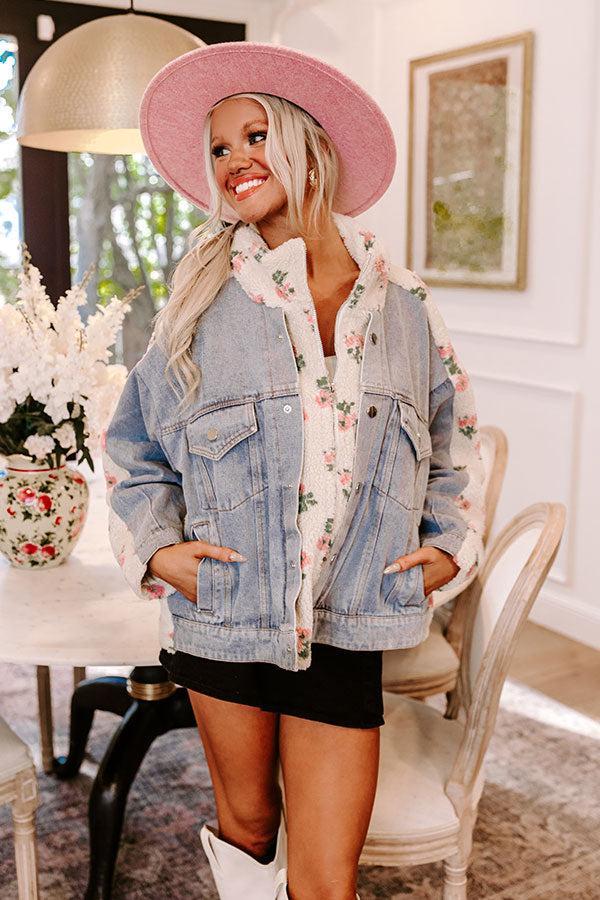 Cozy Daydream Sherpa Denim Jacket Product Image