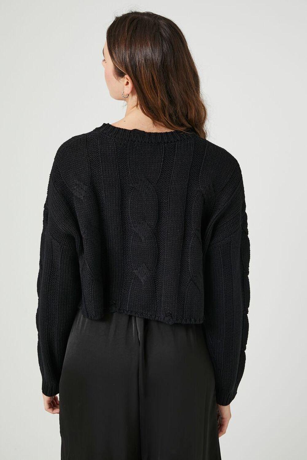 Cropped Cable Knit Sweater | Forever 21 Product Image