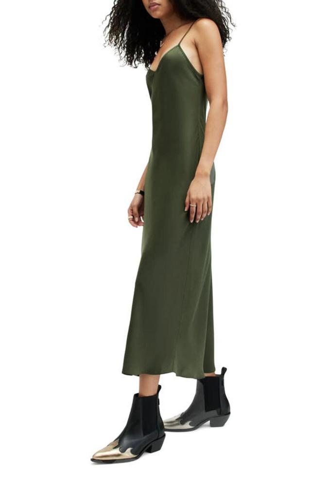 Bryony Slipdress In Forest Green Product Image