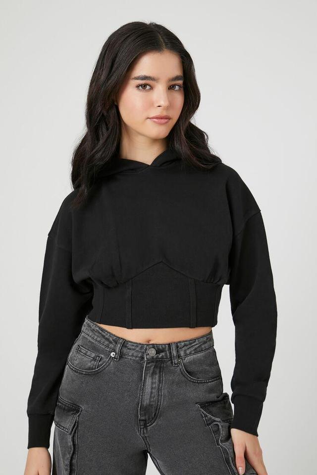 Cropped Bustier Hoodie | Forever 21 Product Image