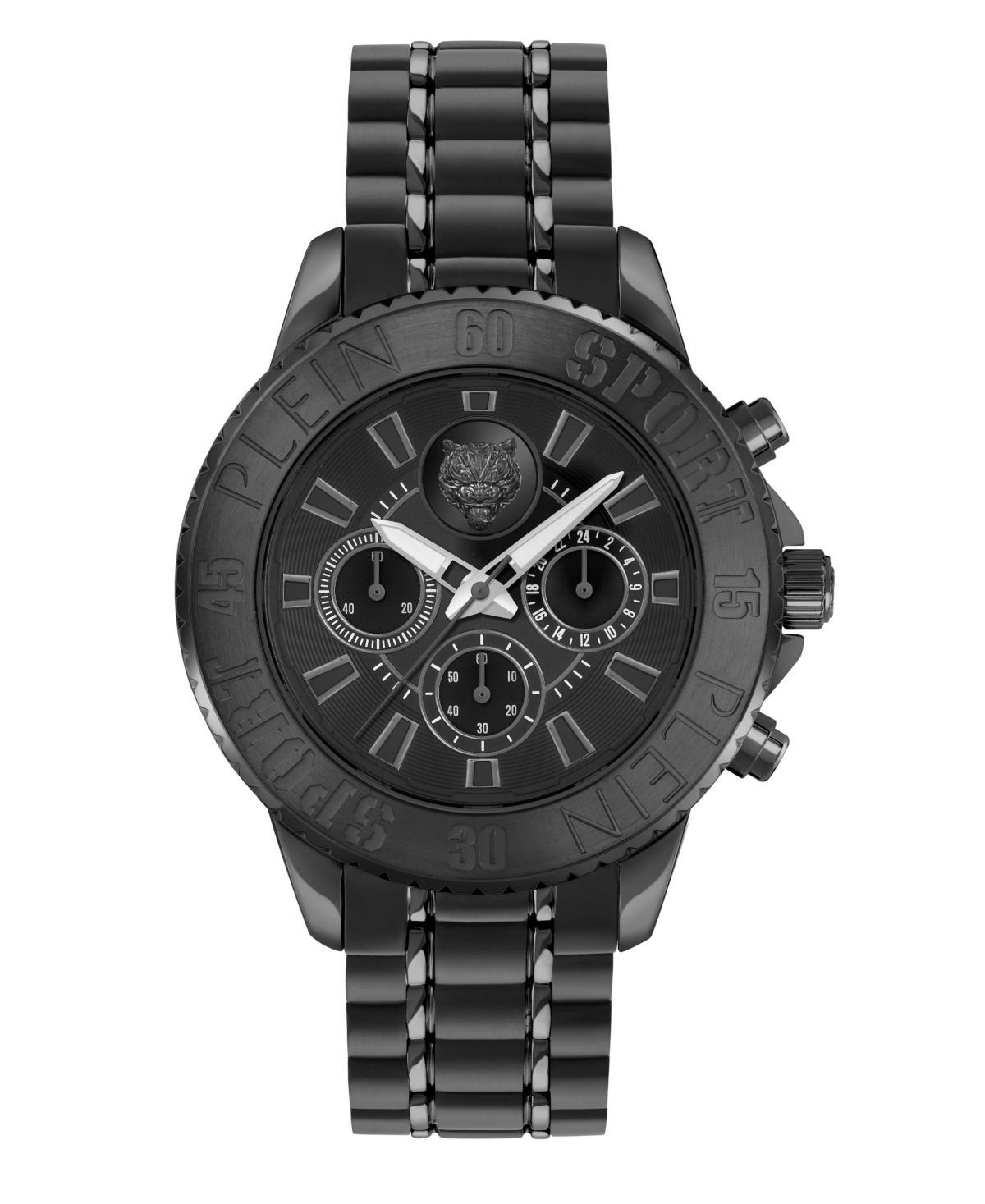 Philipp Plein Mens Glam Chronograph Black Stainless Steel Bracelet Watch Product Image