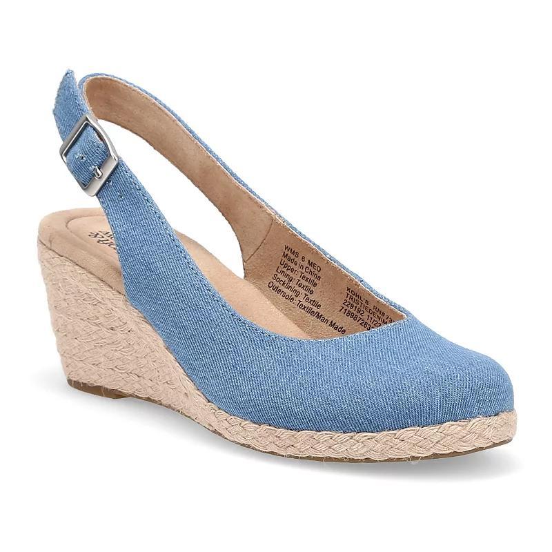 Croft & Barrow Womens Espadrille Wedge Sandals Blue Product Image