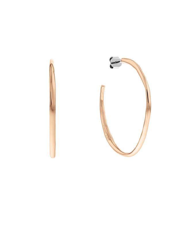 Calvin Klein Womens Polished Medium Hoop Earrings - Metallic Product Image