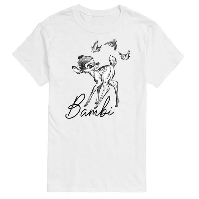 Disneys Bambi Big & Tall Watercolor Graphic Tee, Mens Product Image