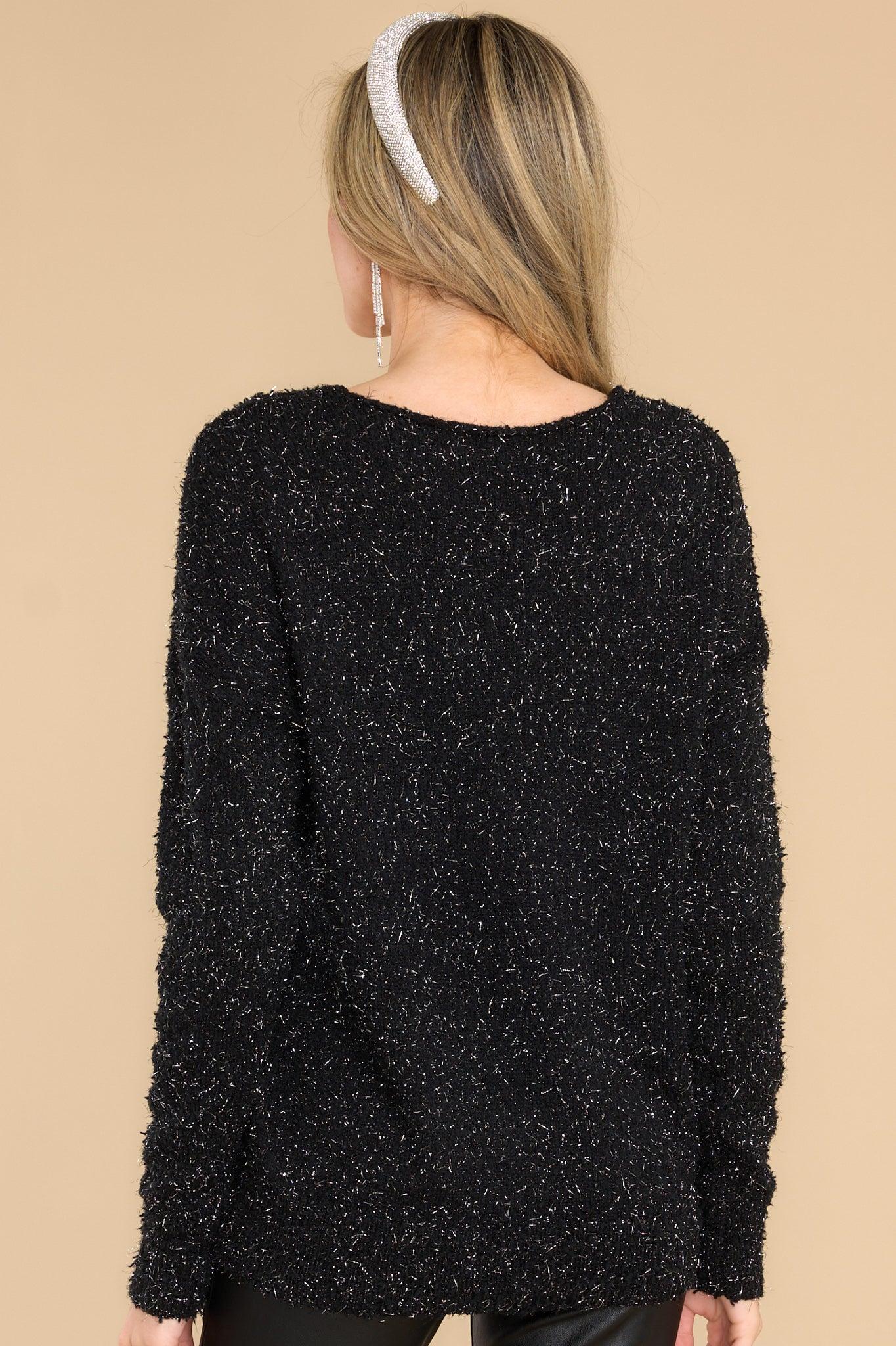 Here To Shine Black Sweater Product Image