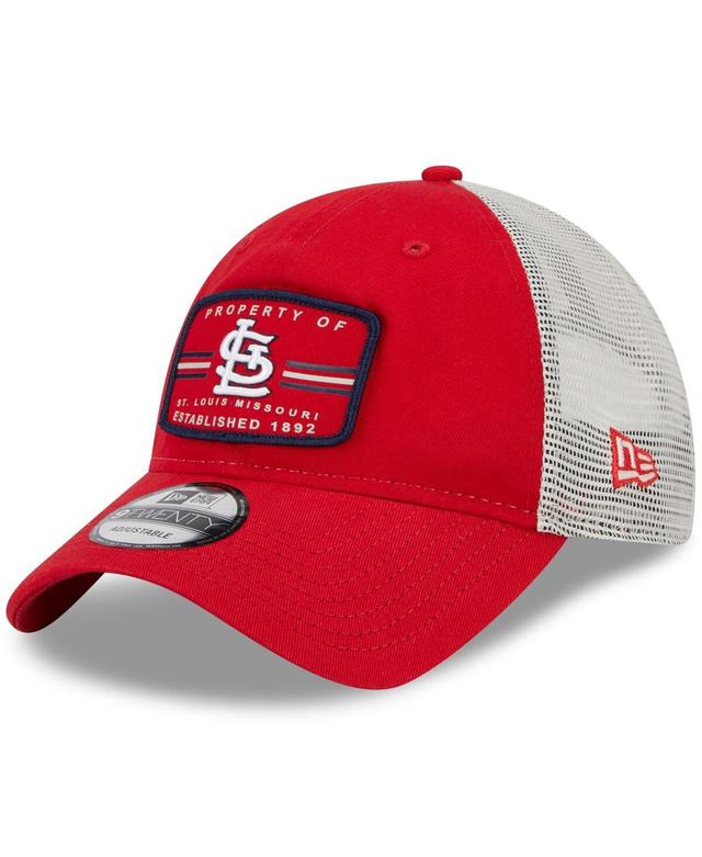 Mens New Era Red St. Louis Cardinals Property Trucker 9Twenty Snapback Hat Product Image