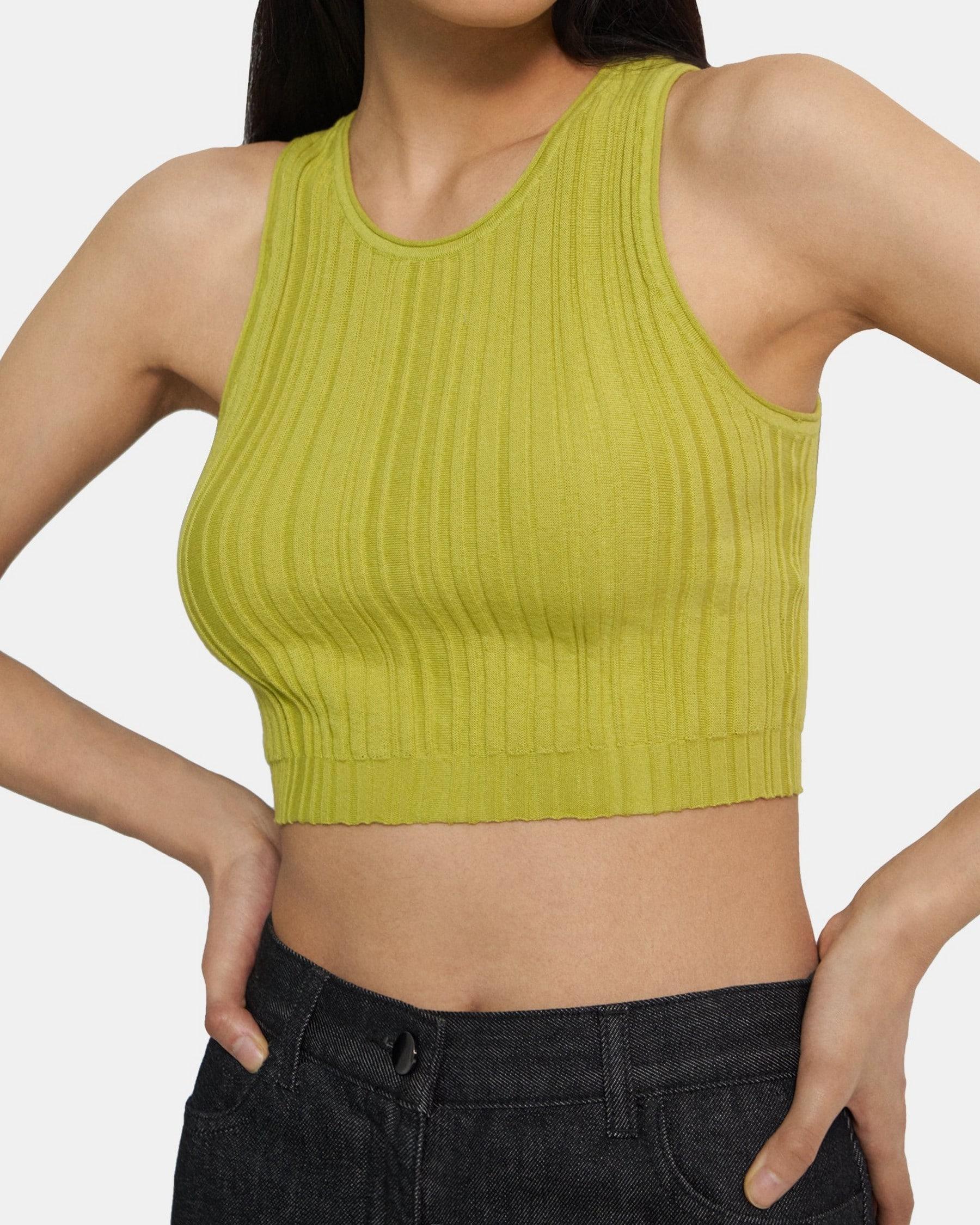 Cropped Tank in Cotton-Cashmere Product Image