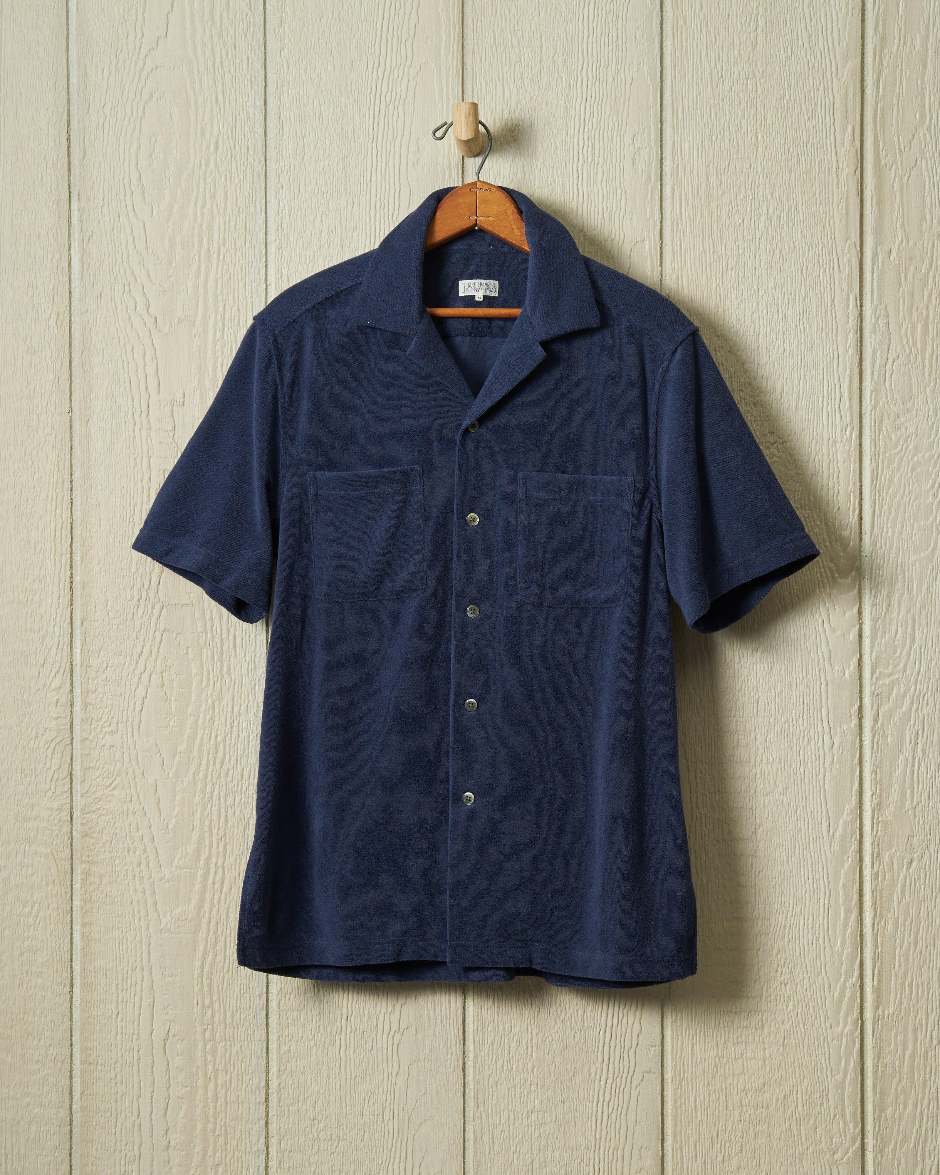 Summer Camp Shirt in Navy Terrycloth Product Image