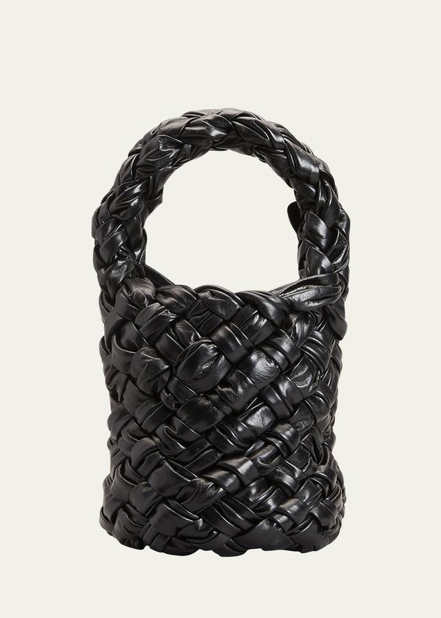 Bottega Veneta Mini Kalimero Intrecciato Leather Bucket Bag Product Image