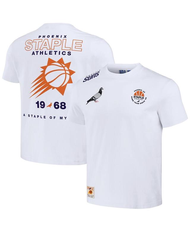 Mens Nba x Staple White Distressed Phoenix Suns Home Team T-shirt Product Image