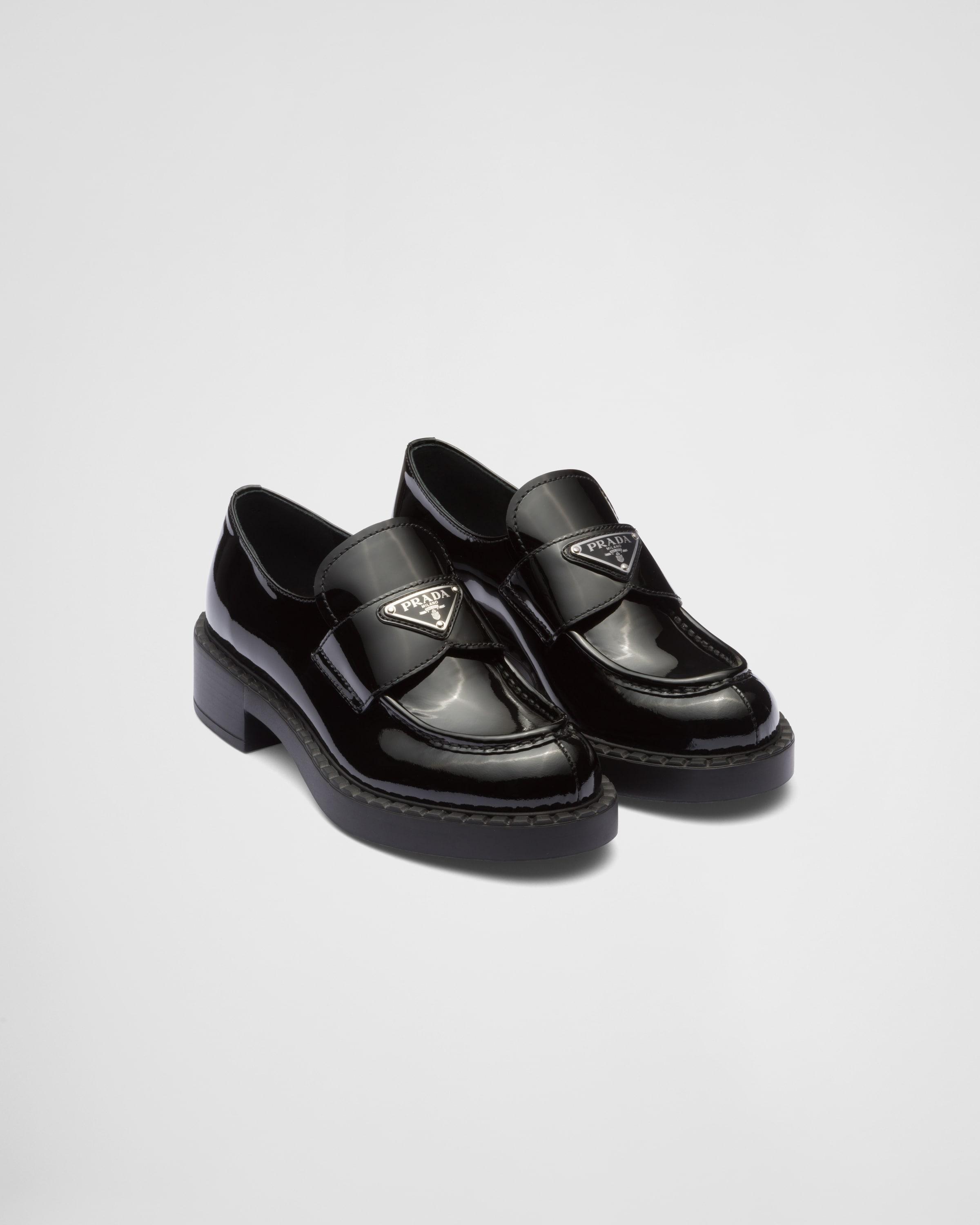 Chocolate patent leather loafers product image