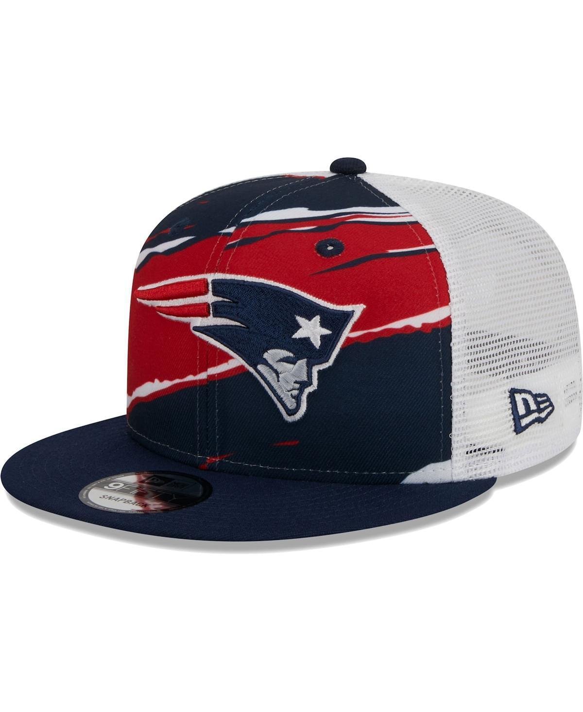 Mens New Era Navy New England Patriots Tear Trucker 9FIFTY Snapback Hat Product Image