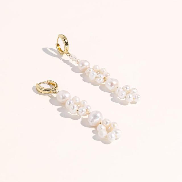 Joey Baby 18K Gold Plated Freshwater Pearls - Veronica Earrings For Women Product Image